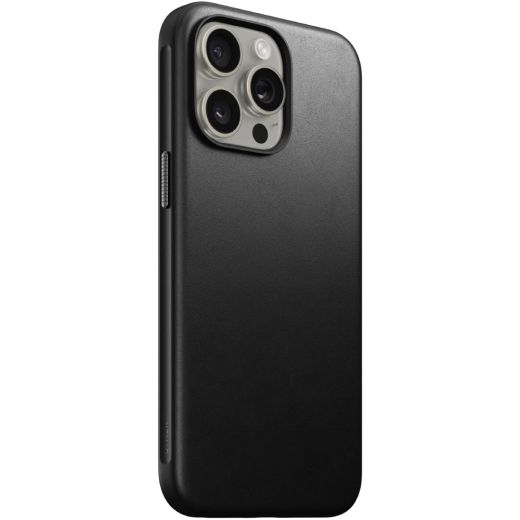 Кожаный чехол Nomad Modern Leather Case Black для iPhone 15 Pro Max