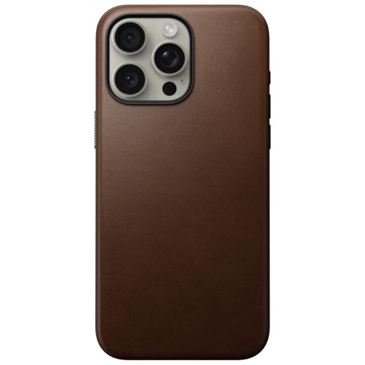 Кожаный чехол Nomad Modern Leather Case Brown для iPhone 15 Pro Max