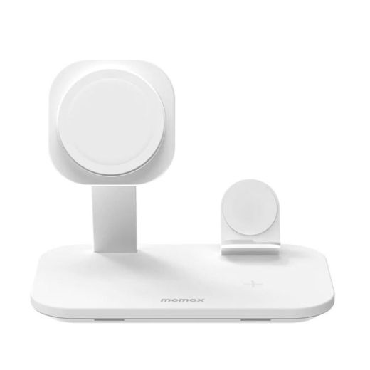 Док-станция Momax 3 в 1 Wireless Charger With MagSafe White