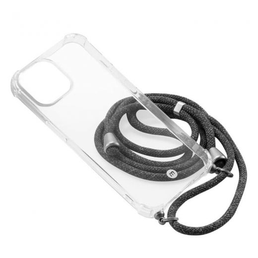 Чохол із шнурком Momax Crossbody TPU Strap Case | ECOStrap Case Transparent для iPhone 13 Pro Max