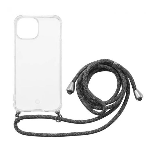 Чехол с шнурком Momax Crossbody TPU Strap Case | ECOStrap Case Transparent для iPhone 13 Pro Max