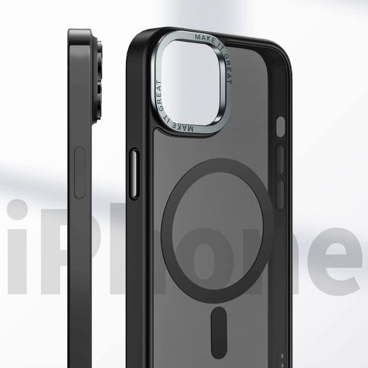 Чехол Momax Hybrid Case Magnetic Protective Case Black with MagSafe для iPhone 13 mini