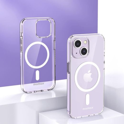 Чохол Momax Hybrid Case Magnetic Protective Case Transparent with MagSafe для iPhone 13 mini