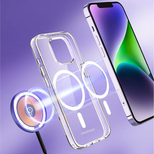 Чохол Momax Hybrid Case Magnetic Protective Case Transparent with MagSafe для iPhone 13 mini
