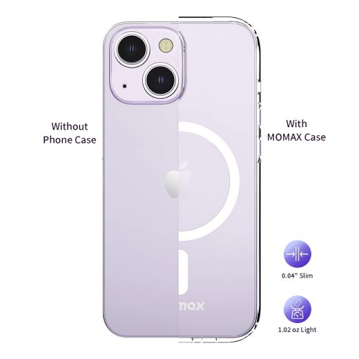 Чохол Momax Hybrid Case Magnetic Protective Case Transparent with MagSafe для iPhone 13 mini