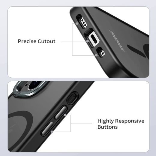 Чехол Momax Hybrid Magnetic Protective Black для iPhone 14 Plus (CPAP22LD)