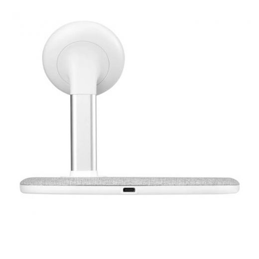 Док-станція 2 в 1 Momax Q.Mag Dual Magnetic Wireless Charging Stand Light Grey 