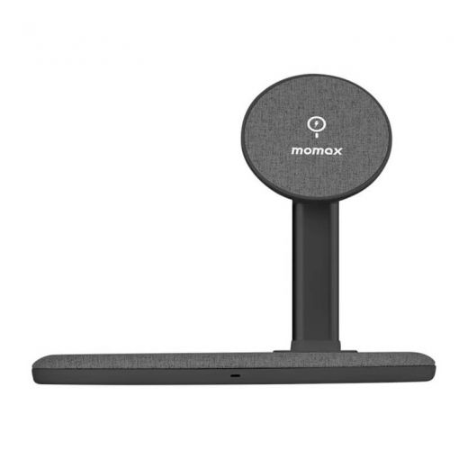 Док-станция 2 в 1 Momax Q.Mag Dual Magnetic Wireless Charging Stand Dark Grey 