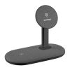 Док-станція 2 в 1 Momax Q.Mag Dual Magnetic Wireless Charging Stand Dark Grey 