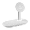 Док-станція 2 в 1 Momax Q.Mag Dual Magnetic Wireless Charging Stand Light Grey 