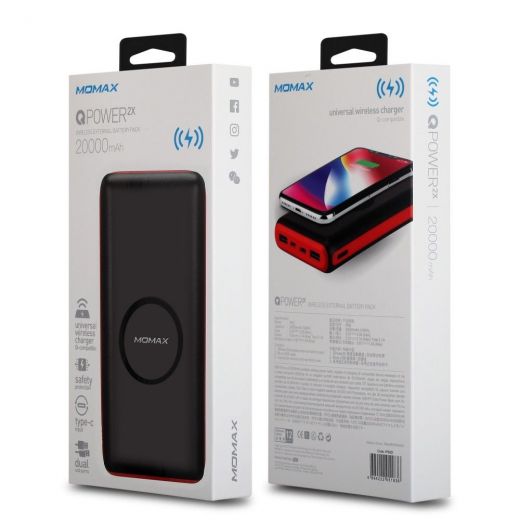 Повербанк MOMAX QPower 2X 10000mAh Black