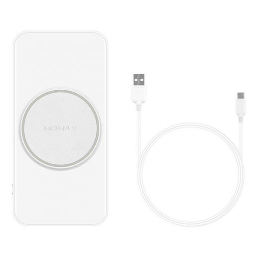 Повербанк MOMAX Q.Power 3 Wireless Charging Pad + Power Bank 10000mAh White (IP83W)