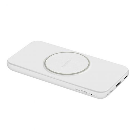 Повербанк MOMAX Q.Power 3 Wireless Charging Pad + Power Bank 10000mAh White (IP83W)