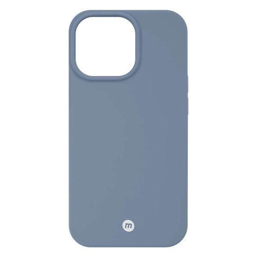 Силіконовий чохол Momax Silicone Case Magnetic Protective Case Blue with MagSafe для iPhone 13