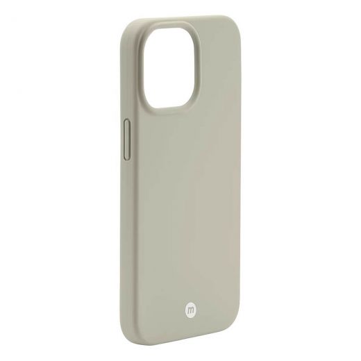 Силиконовый чехол Momax Silicone Case Magnetic Protective Case Beige with MagSafe для iPhone 13 Pro Max