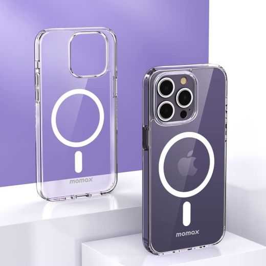 Чехол Momax Hybrid Case Magnetic Protective Case Transparent with MagSafe для iPhone 13 Pro