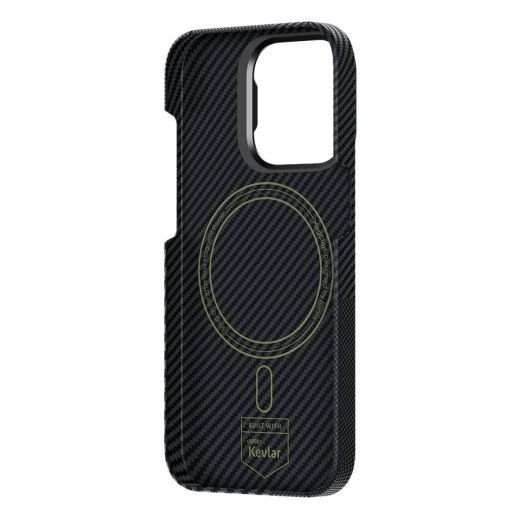 Карбоновий чохол Benks Montage Armor Air Kevlar Case (600D/1500D) with MagSafe Black для iPhone 15 Pro