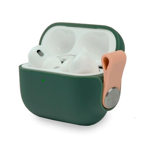 Силиконовый чехол Moshi Pebbo Mint Green для AirPods Pro 2 (99MO123845)