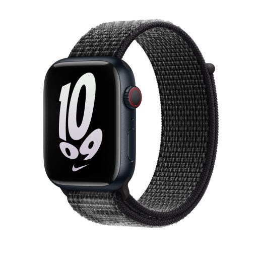 Оригинальный ремешок Apple Nike Sport Loop Black/Summit White для Apple Watch 42mm | 41mm | 40mm | 38mm (MPHW3)