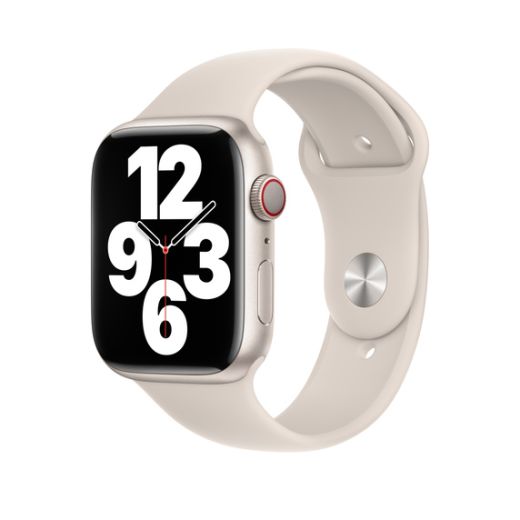 Оригинальный ремешок Apple Sport Band Size S/M Starlight для Apple Watch 49mm | 45mm | 44mm (MPLV3)