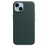 Оригинальный кожаный чехол Apple Leather Case with MagSafe Forest Green для iPhone 14 (MPP53)