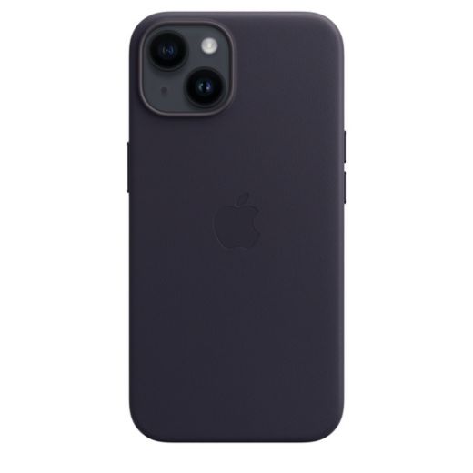 Оригинальный кожаный чехол Apple Leather Case with MagSafe Ink для iPhone 14 (MPP63)