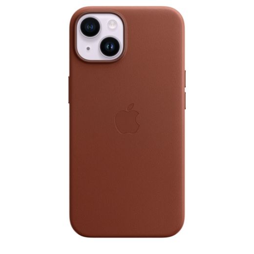 Чехол CasePro Leather Case with MagSafe Umber для iPhone 14