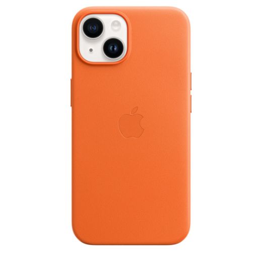 Чохол CasePro Leather Case with MagSafe Orange для iPhone 14 Plus