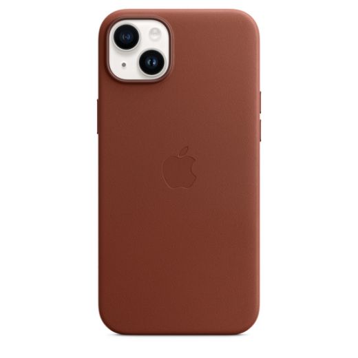 Оригінальний шкіряний чохол Apple Leather Case with MagSafe Umber для iPhone 14 Plus (MPPD3)