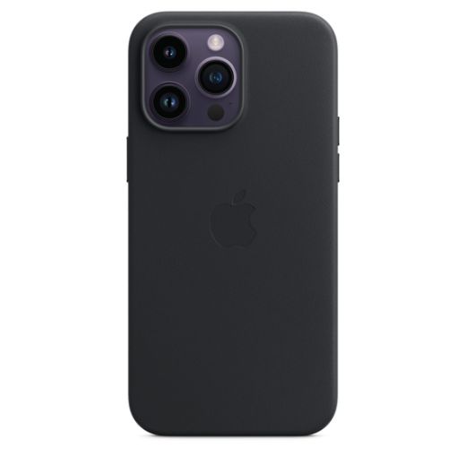 Оригінальний шкіряний чохол Apple Leather Case with MagSafe Midnight для iPhone 14 Pro Max (MPPM3)