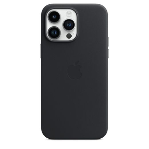 Оригінальний шкіряний чохол Apple Leather Case with MagSafe Midnight для iPhone 14 Pro Max (MPPM3)