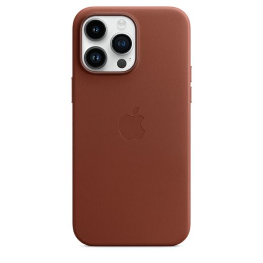 Оригінальний шкіряний чохол Apple Leather Case with MagSafe Umber для iPhone 14 Pro Max (MPPQ3)