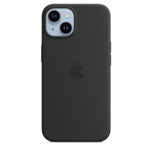 Оригинальный силиконовый чехол Apple Silicone Case with MagSafe Midnight для iPhone 14 (MPRU3)