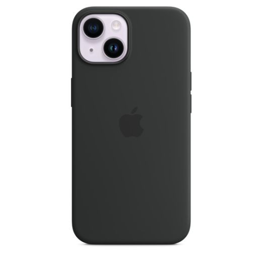 Оригинальный силиконовый чехол Apple Silicone Case with MagSafe Midnight для iPhone 14 (MPRU3)