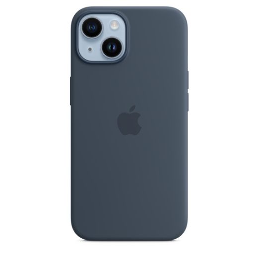 Силиконовый чехол CasePro Silicone Case with MagSafe Storm Blue для iPhone 14