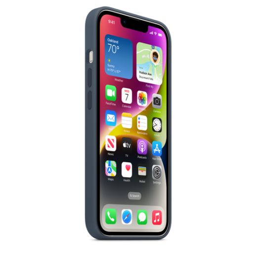 Силиконовый чехол CasePro Silicone Case Storm Blue для iPhone 14