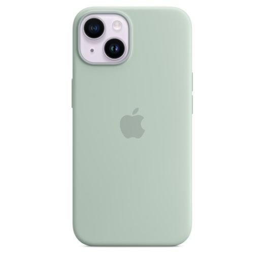 Оригинальный силиконовый чехол Apple Silicone Case with MagSafe Succulent для iPhone 14 (MPT13)