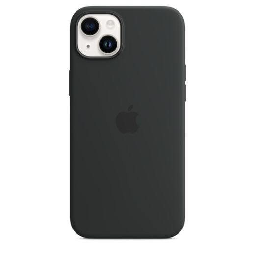 Оригинальный кожаный чехол Apple Leather Case with MagSafe Midnight для iPhone 14 Plus (MPP93)