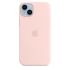 Оригінальний силіконовий чохол Apple Silicone Case with MagSafe Chalk Pink для iPhone 14 Plus (MPT73)