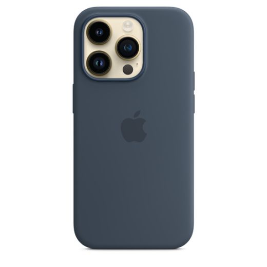 Силиконовый чехол CasePro Silicone Case with MagSafe Storm Blue для iPhone 14 Pro