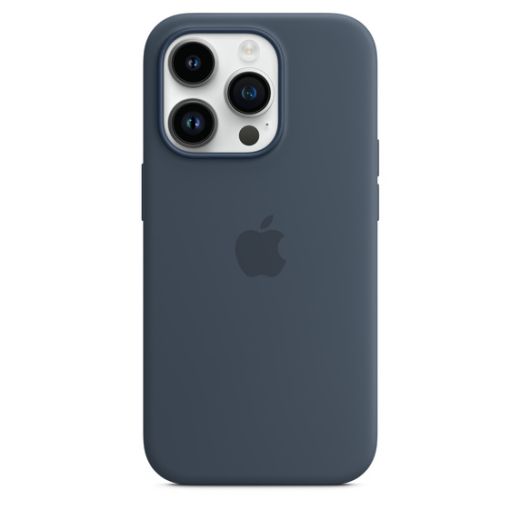 Силиконовый чехол CasePro Silicone Case Storm Blue для iPhone 14 Pro