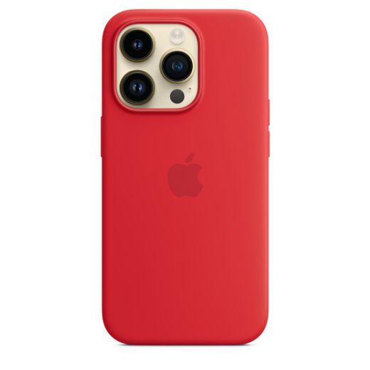 Оригинальный силиконовый чехол Apple Silicone Case with MagSafe (PRODUCT) Red для iPhone 14 Pro (MPTG3)