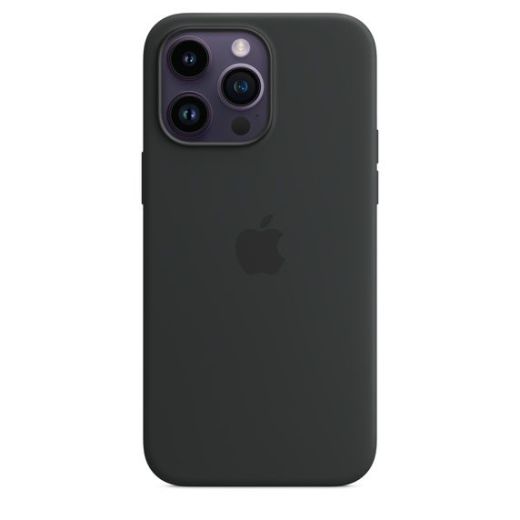 Оригинальный силиконовый чехол Apple Silicone Case with MagSafe Midnight для iPhone 14 Pro Max (MPTP3) (no box)