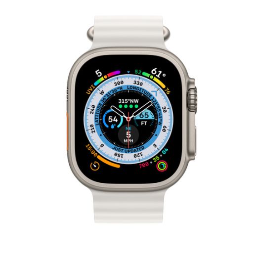 Оригинальный ремешок Apple Ocean Band White для Apple Watch 49mm | 45mm | 44mm (MQE93)