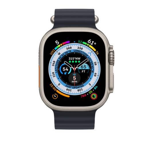 Оригинальный ремешок Apple Ocean Band Midnight для Apple Watch 49mm | 45mm | 44mm (MQEE3)