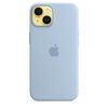Оригинальный силиконовый чехол Apple Silicone Case with MagSafe Sky для iPhone 14 (MQU93)
