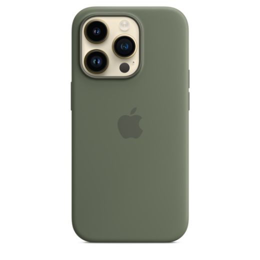 Силіконовий чохол CasePro Silicone Case with MagSafe Olive для iPhone 14