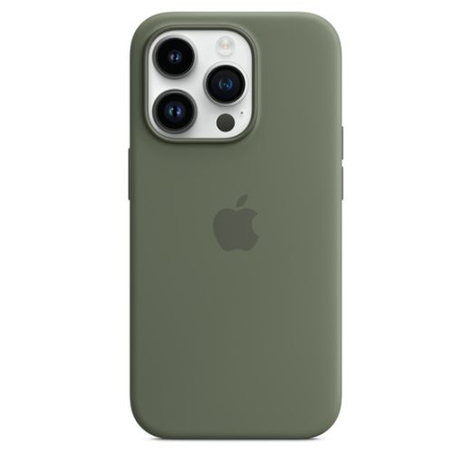 Силиконовый чехол CasePro Silicone Case with MagSafe Olive для iPhone 14 Plus