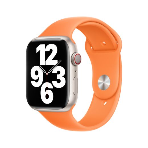 Оригінальний силіконовий ремінець Apple Sport Band Size M/L Bright Orange для Apple Watch 49mm | 45mm | 44mm