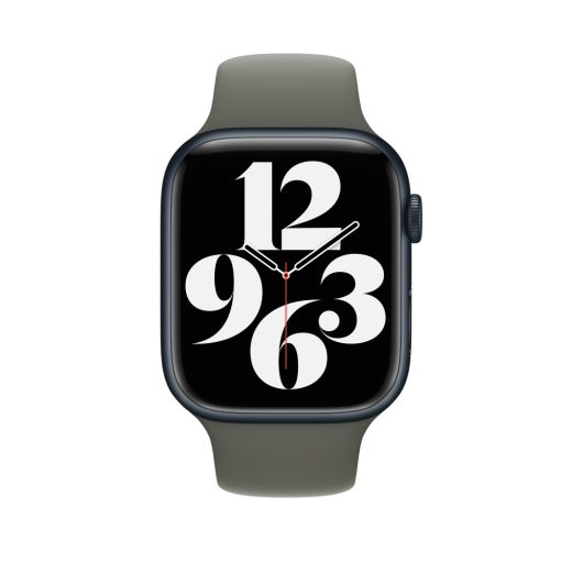 Оригинальный силиконовый ремешок Apple Sport Band Size S/M Olive (MR2P3) для Apple Watch 42mm | 41mm | 40mm